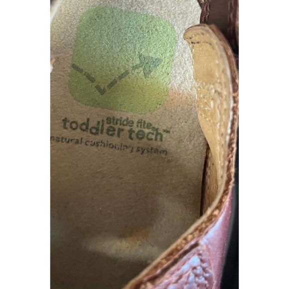 Stride Rite Sandal Toddler Size 11.5 Brown Leather Fisherman Hook Loop Easy On - Picture 7 of 7